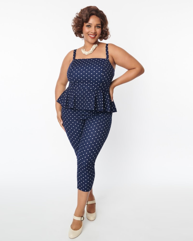 Plus size white peplum jumpsuit hotsell